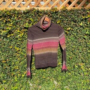 J.Crew sample sale, brown and pink turtleneck